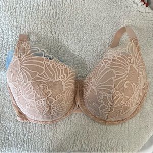Paramour lace push up bra 40H nude blush